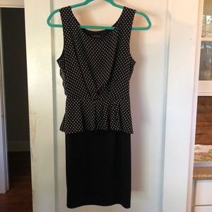 Enfocus Studio Peplum Polka Dot Dress